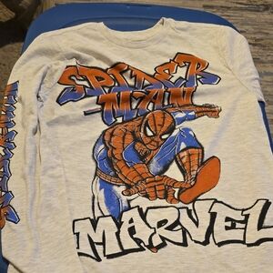 Marvel Spider-Man Long Sleeve Shirt - Gray, Red, Blue